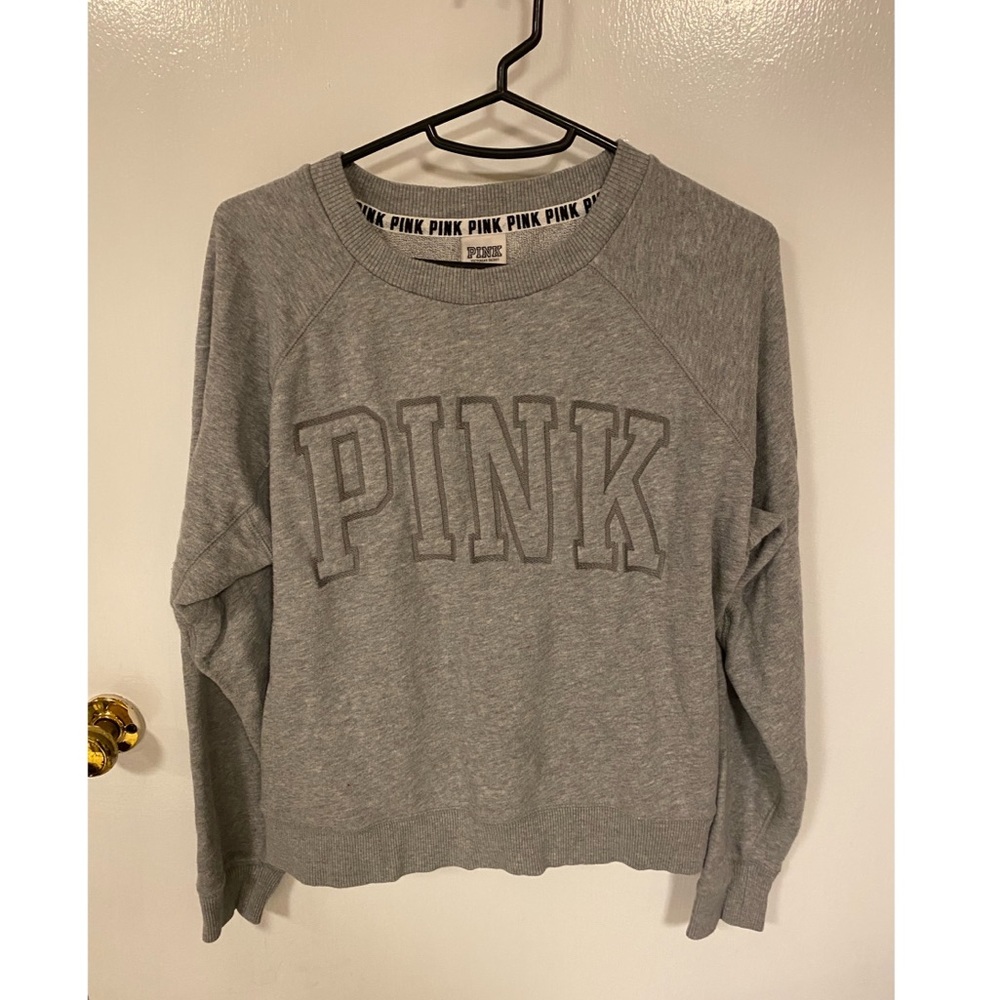 Pink Victoria’s Secret crew neck sweatshirt